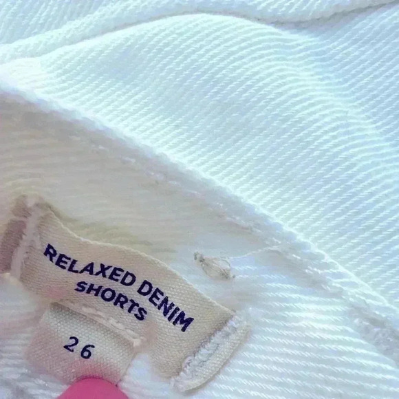 Madewell Relaxed Denim White Shorts Size 26 - Picture 3 of 5